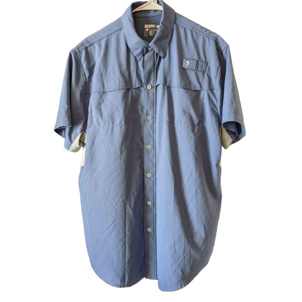 Reel Legend Mariner Shirt Men's Size Medium Blue Fishing Outdoors Shirts, T31